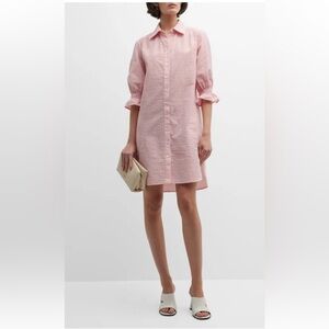 Finley Cotton Blend with Side Pockets Light Pink Long Sleeve Dress Size 2X. F52
